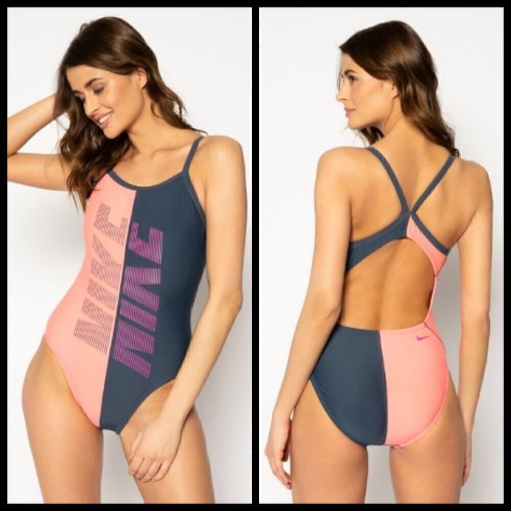 💕NIKE💕 Rift Racerback Cut Out One Piece Swimsuit - Picture 2 of 16